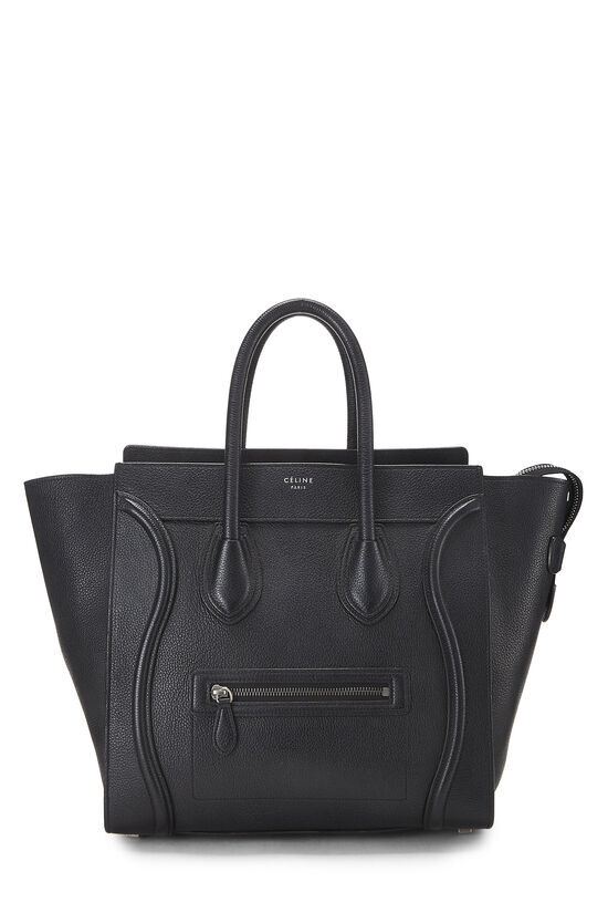 BLACK DRUMMED CALFSKIN LUGGAGE MINI